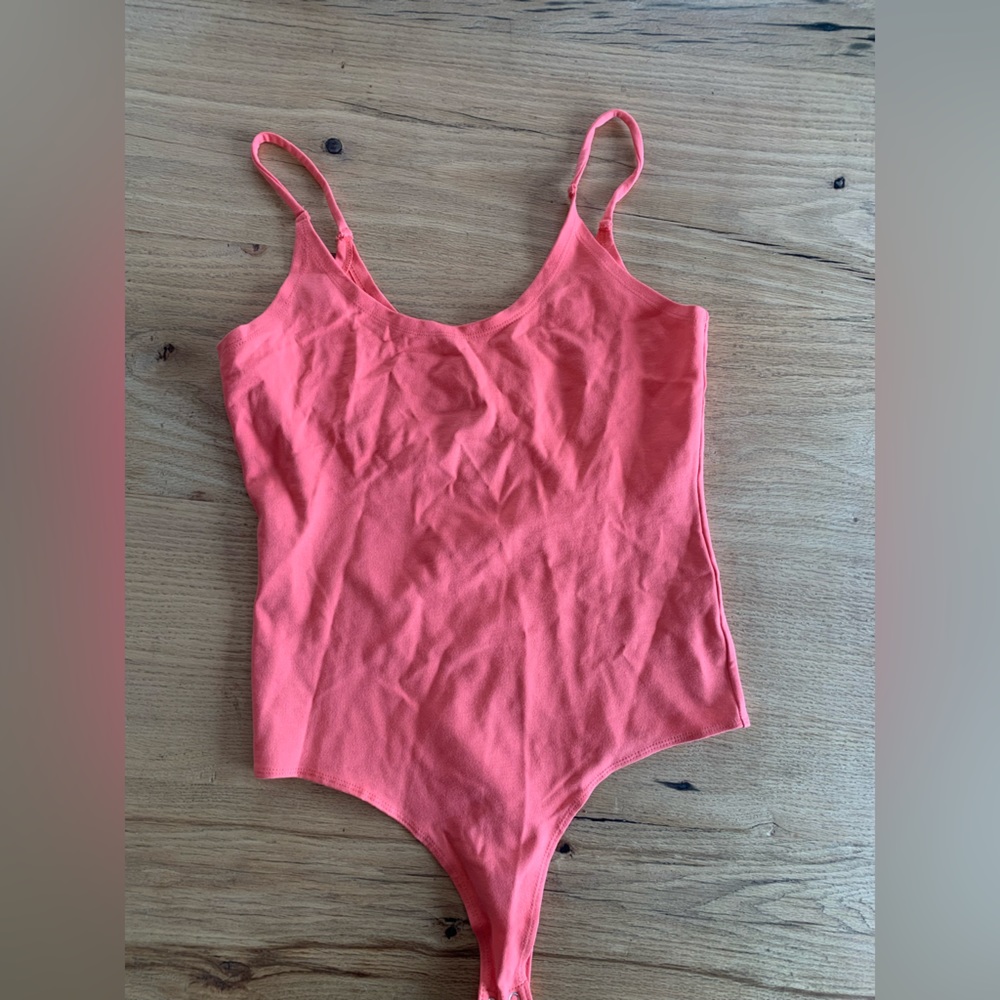 Popular 21 Camisole Bodysuit Pink Size L French Cut NWT